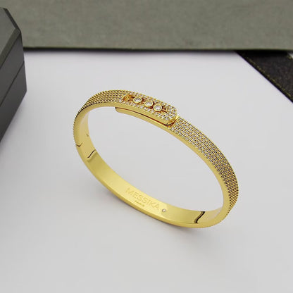 [✨Rose💎]Move Noa Full Pave Diamond Bangle Bracelet