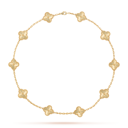 [Rose Tomorrow]CLOVER 10 MOTIFS LASER NECKLACE