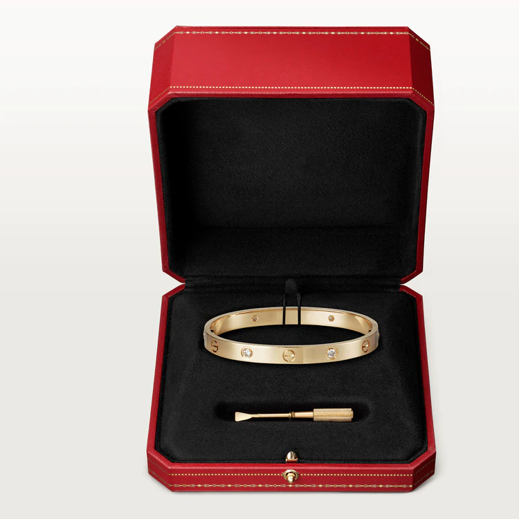 [Rose Jewelry ]LOVE BRACELET 6.1MM 4 DIAMONDS