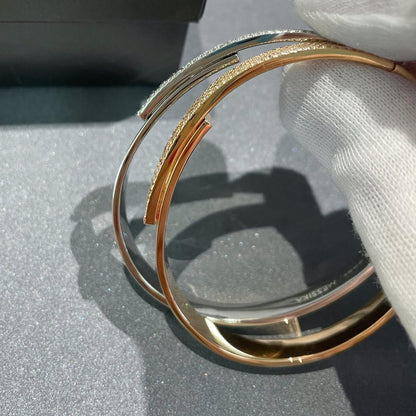 [✨Rose💎]Move Noa Rose Gold Pave Diamond Bangle Bracelet