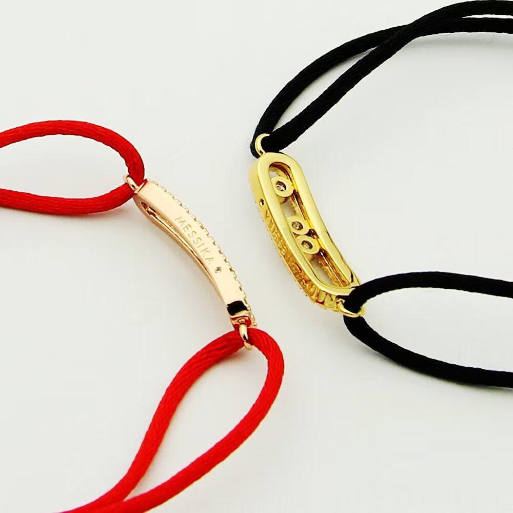 [✨Rose💎]MK Care(s) pink cord pave bracelet