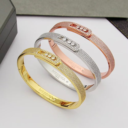 [✨Rose💎]Move Noa Full Pave Diamond Bangle Bracelet