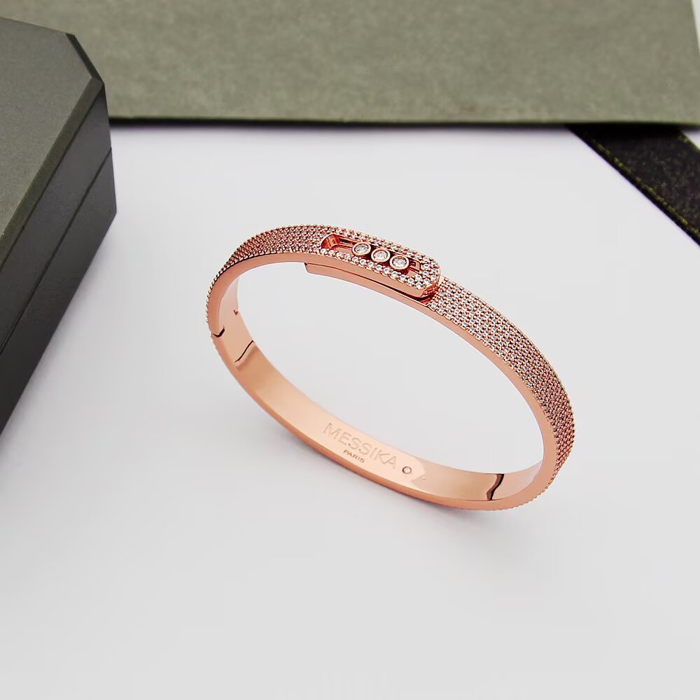 [✨Rose💎]Move Noa Full Pave Diamond Bangle Bracelet