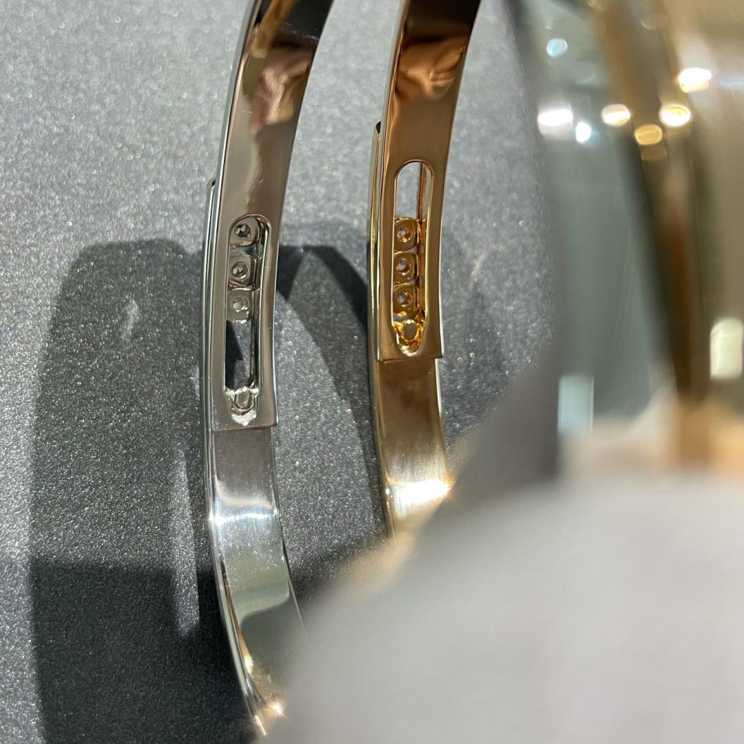 [✨Rose💎]Move Noa Rose Gold Pave Diamond Bangle Bracelet