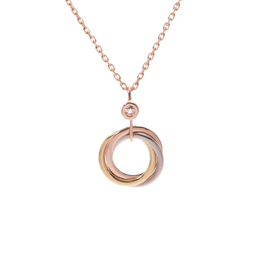 [Rose Jewelry]TRINITY SILVER GOLD PINK GOLD NECKLACE