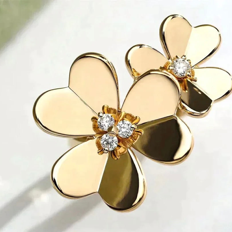 [💎ROSE💎]CLOVER COMOS GOLD DIAMOND RING
