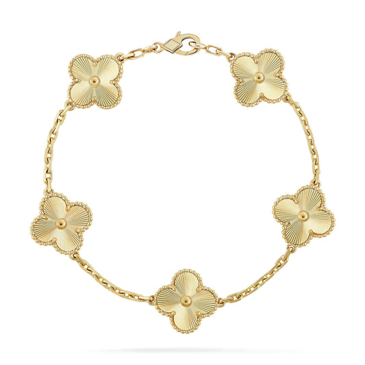 [Rose Jewelrys]CLOVER 5 FLOWERS LASER BRACELET