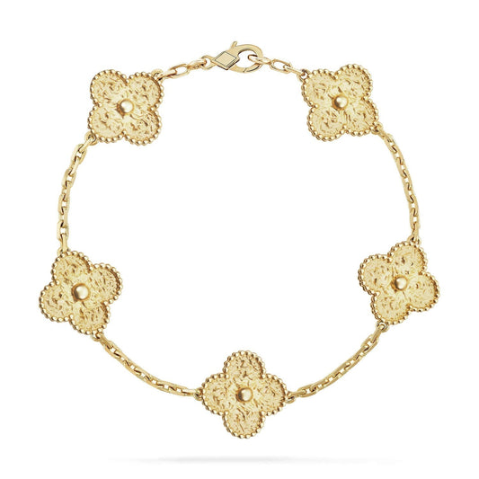 [Rose Jewelrys]CLOVER 5 MOTIFS BRONZING BRACELET
