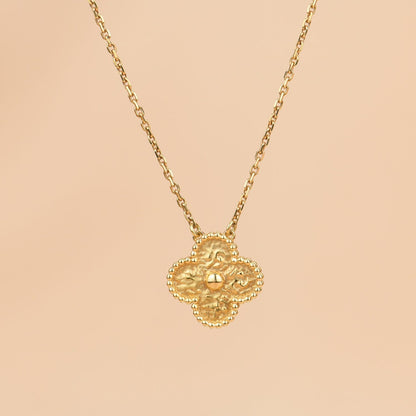 [💎ROSE💎]CLOVER 15MM  BRONZING NECKLACE