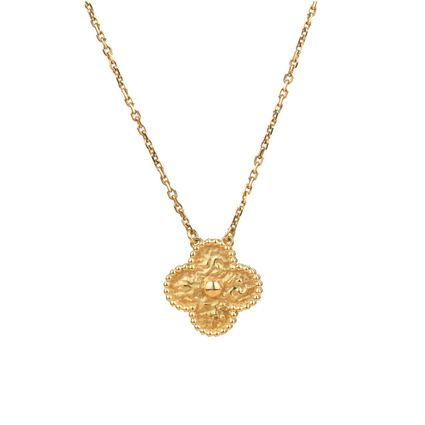 [💎ROSE💎]CLOVER 15MM  BRONZING NECKLACE