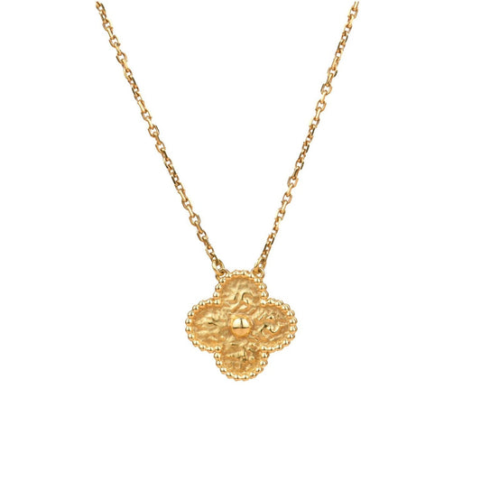 [Rose Jewelry]CLOVER 15MM  BRONZING NECKLACE
