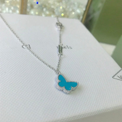 [💎ROSE💎]BUTTERFLY TURQUOISE BUTTERFLY BRACELET SILVER