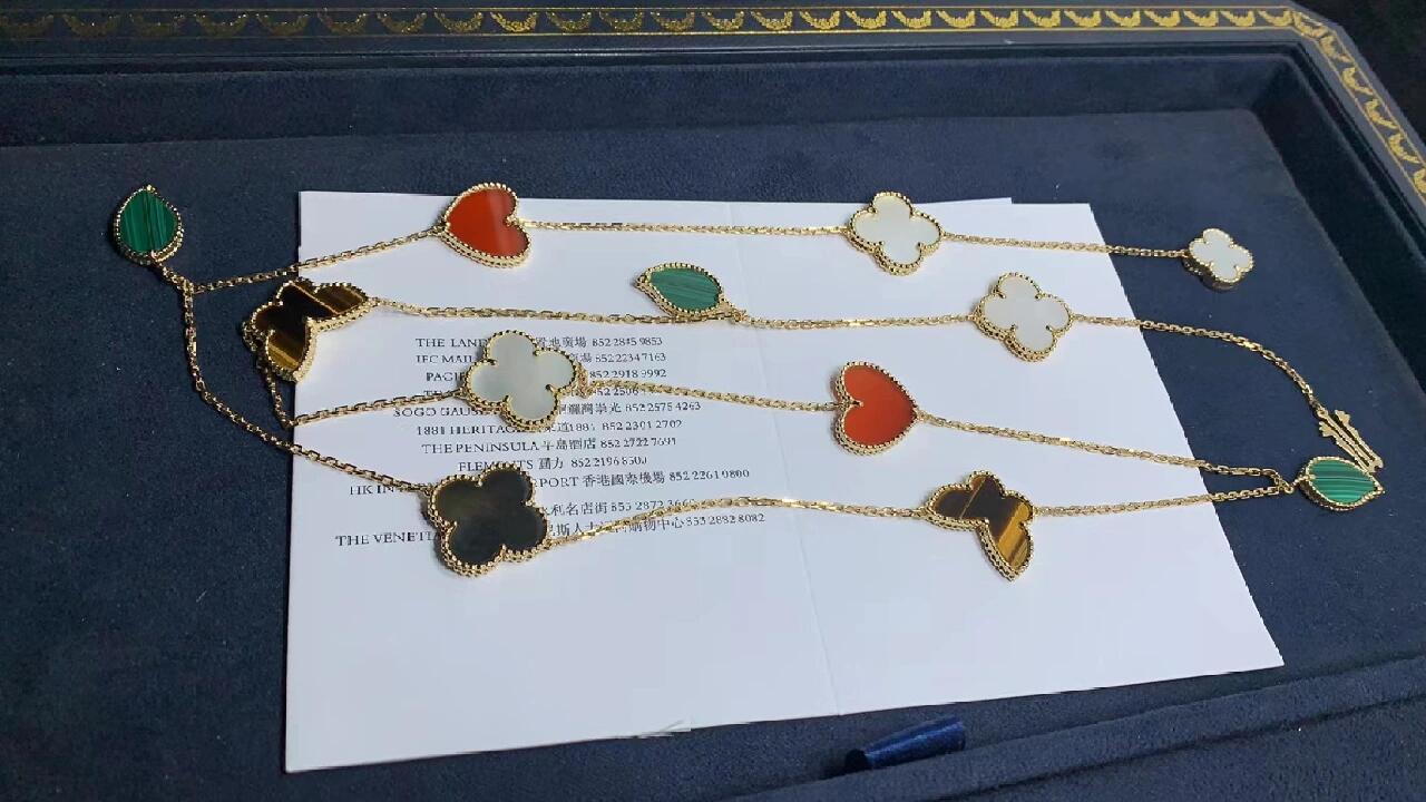 [Rose Tomorrow] LUCKY CLOVER 11 MOTIF NECKLACE