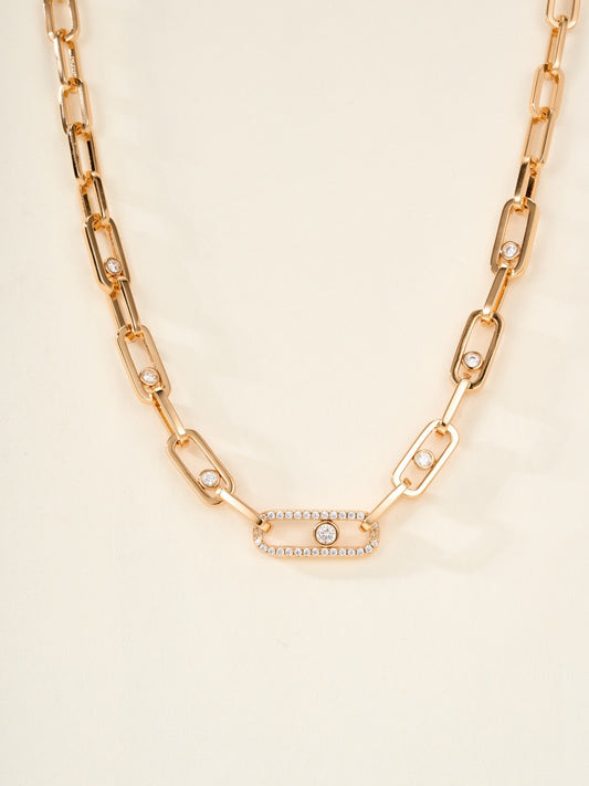 [Rose Tomorrow]MK NEW SLIDING DIAMOND NECKLACE