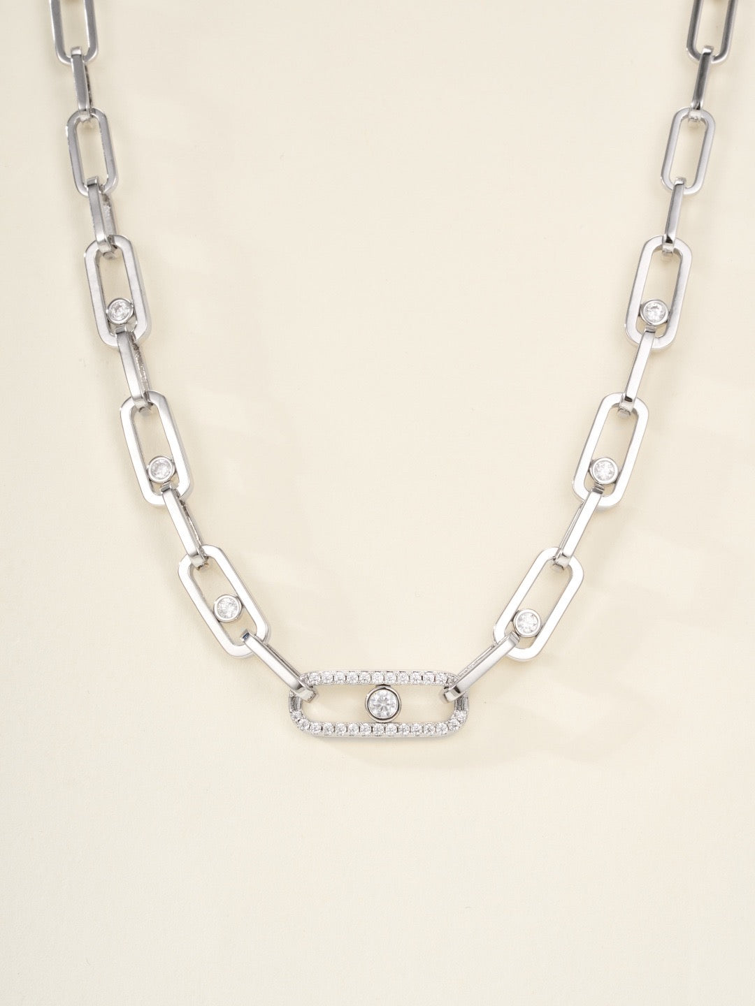 [Rose Tomorrow]MK NEW SLIDING DIAMOND NECKLACE