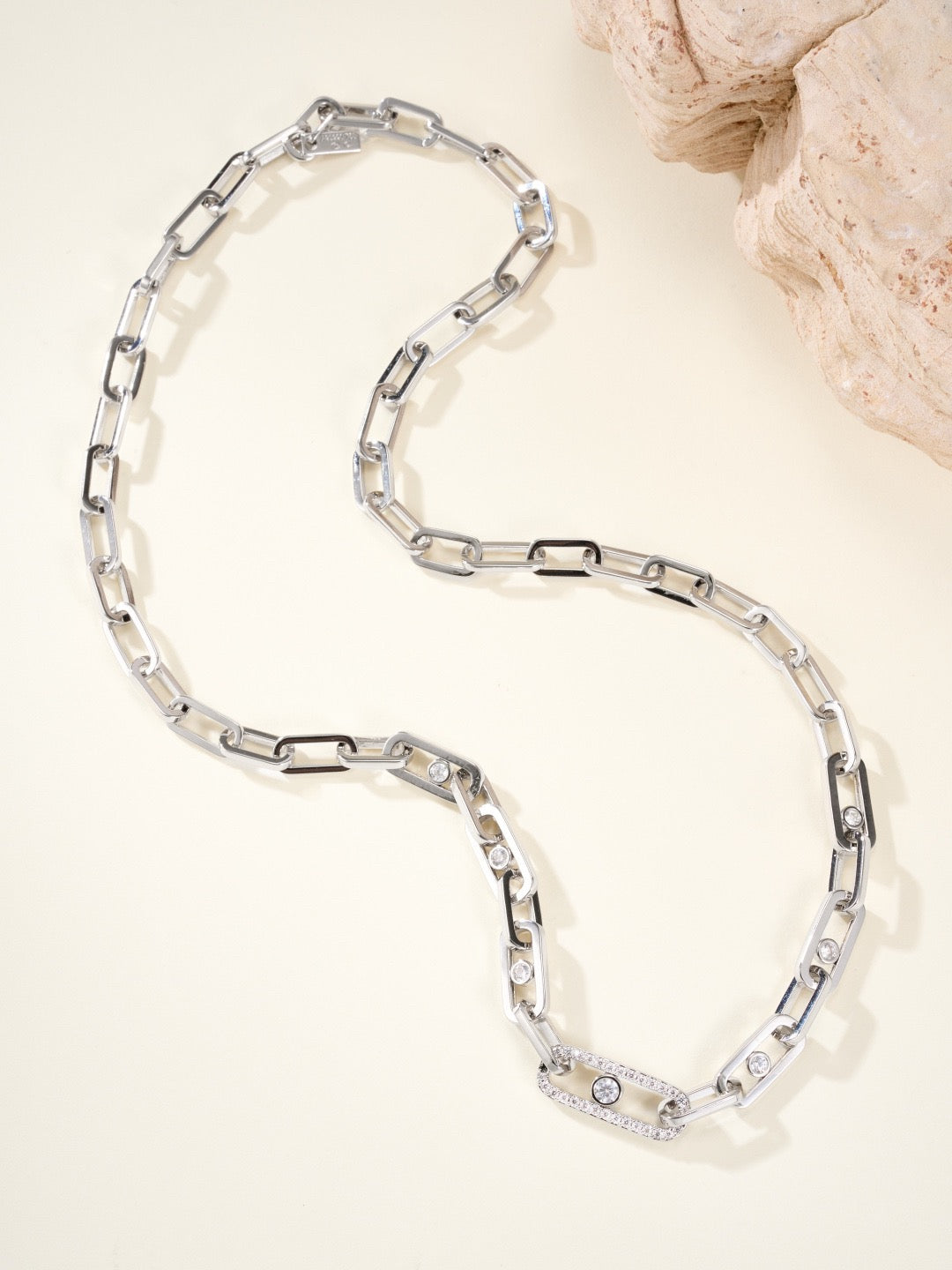 [Rose Tomorrow]MK NEW SLIDING DIAMOND NECKLACE