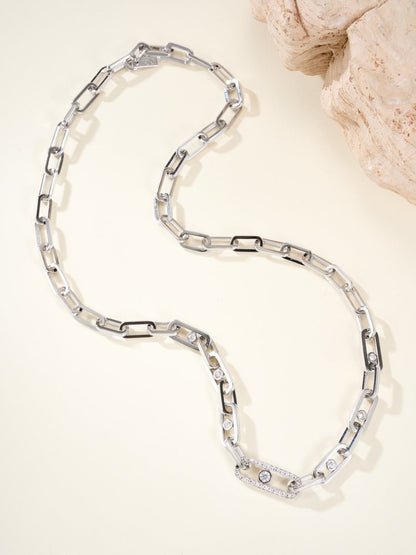 [Rose Tomorrow]MK NEW SLIDING DIAMOND NECKLACE