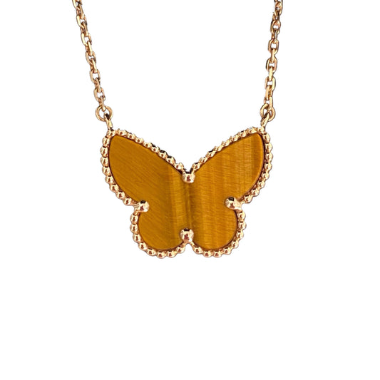 [Rose Tomorrow] TIGER__ EYE BUTTERFLY NECKLACE