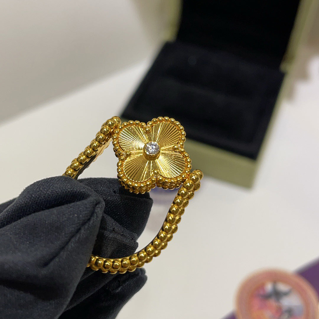 [Rose Tomorrow]CLOVER RIVERSIBLE BLUE AGATE RING