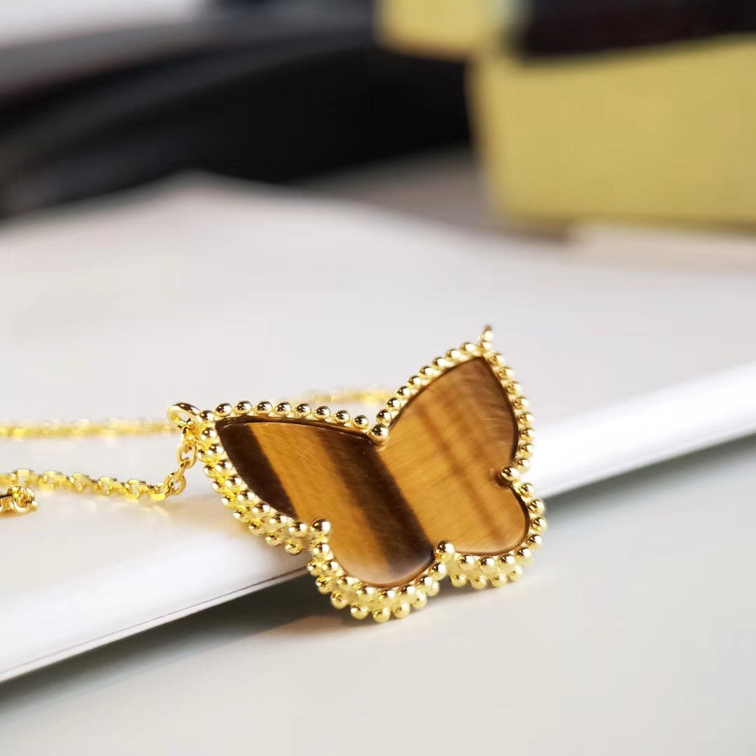 [Rose Tomorrow] TIGER__ EYE BUTTERFLY NECKLACE