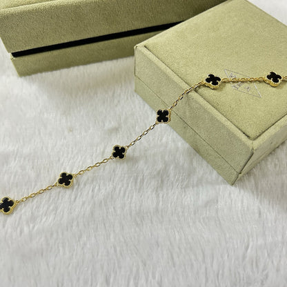[💎ROSE💎]CLOVER 6 MOTIF  ONYXS BRACELET