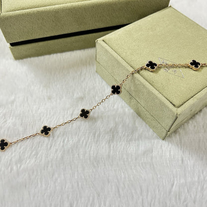 [💎ROSE💎]CLOVER 6 MOTIF  ONYXS BRACELET