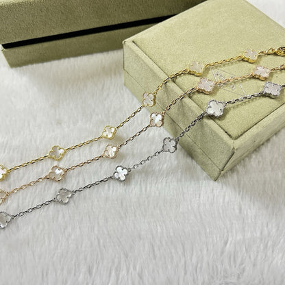 [💎ROSE💎]CLOVER 6 MOTIF WHITE MOP BRACELET