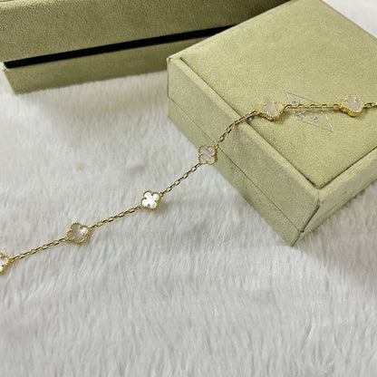 [💎ROSE💎]CLOVER 6 MOTIF WHITE MOP BRACELET