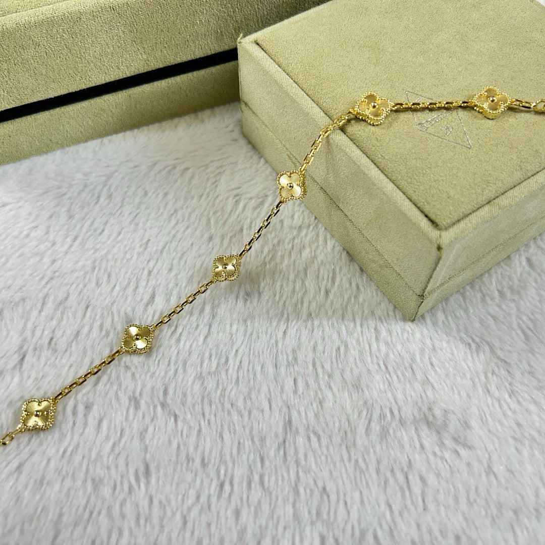 [Rose Tomorrow]CLOVER 6 MOTIF DIAMOND BRACELET