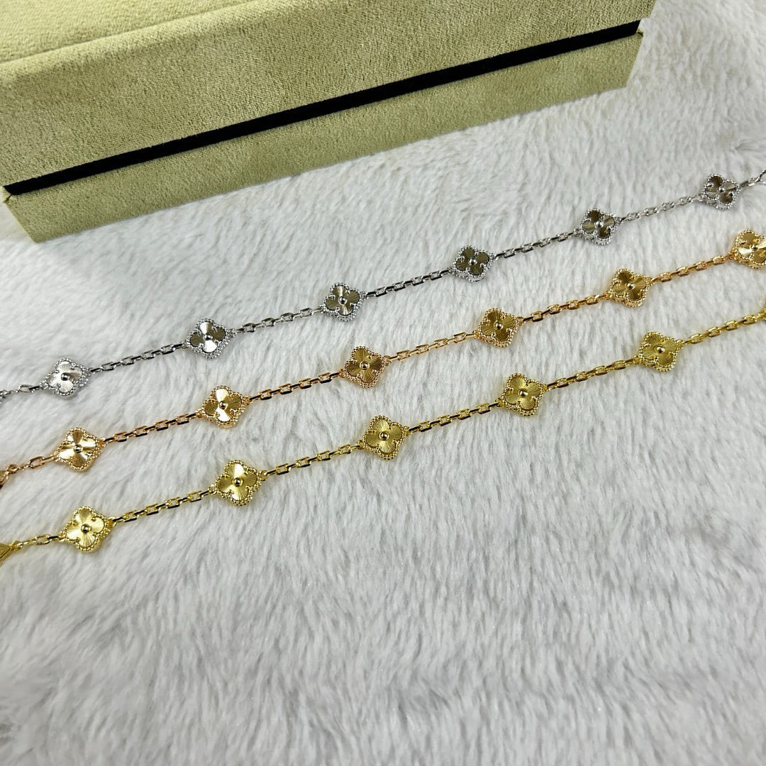 [Rose Tomorrow]CLOVER 6 MOTIF DIAMOND BRACELET