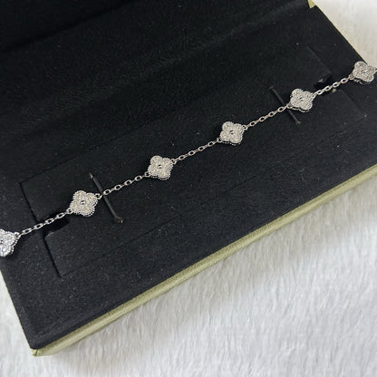 [Rose Tomorrow]CLOVER 6 MOTIF DIAMOND BRACELET