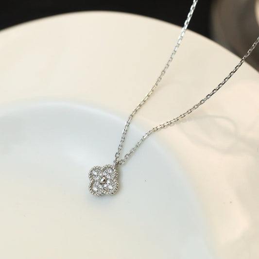 [Rose Tomorrow]CLOVER MINI 9.5MM PENDANT DIAMOND NECKLACE