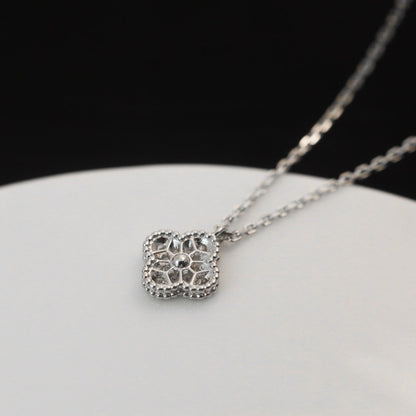 [Rose Tomorrow]CLOVER MINI 9.5MM PENDANT DIAMOND NECKLACE