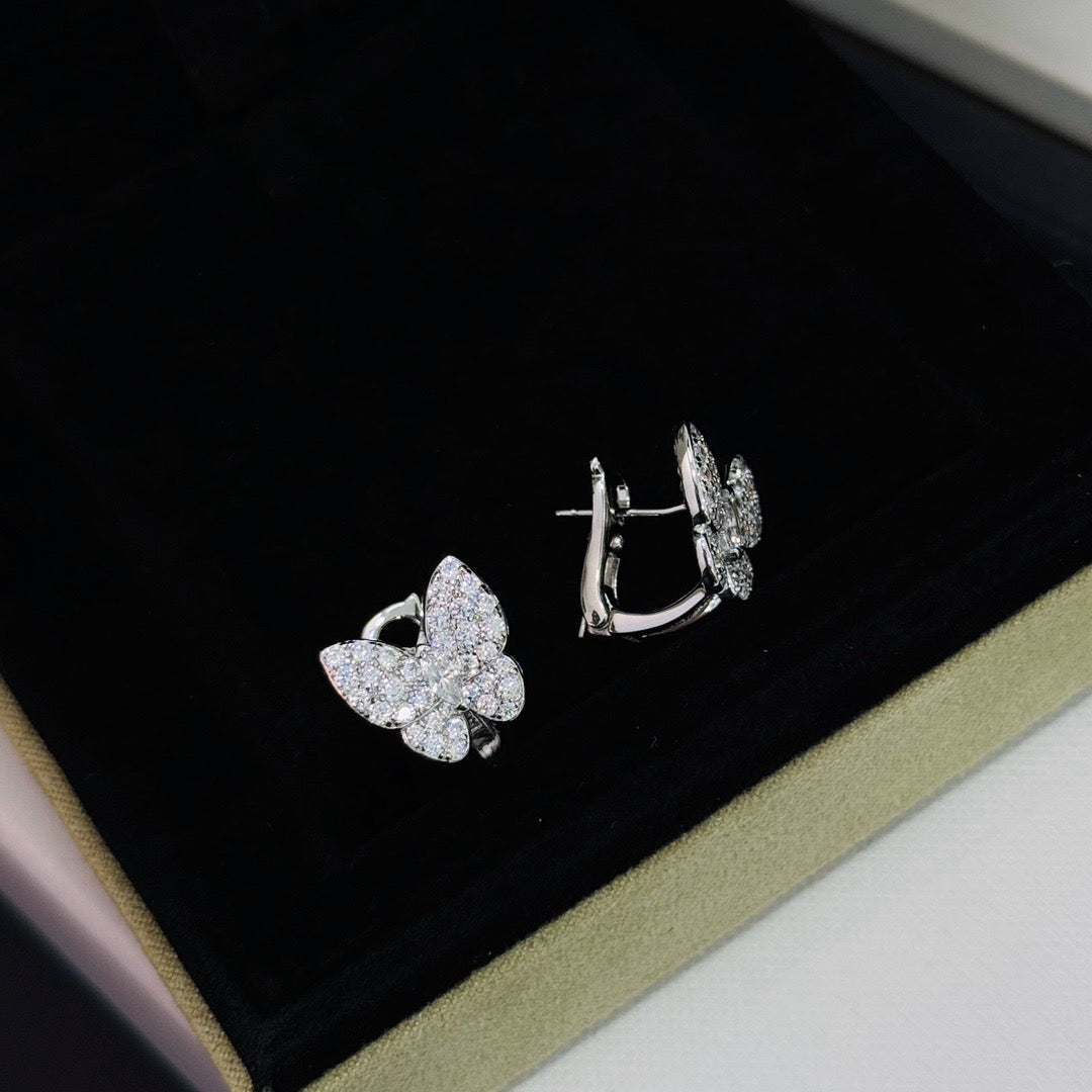 [Rose Tomorrow]BUTTERFLY ALL DIAMOND EARRINGS