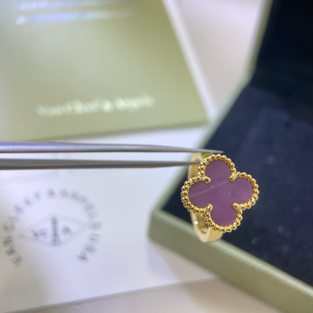 [Rose Tomorrow]CLOVER  PURPLE VIOLET RING