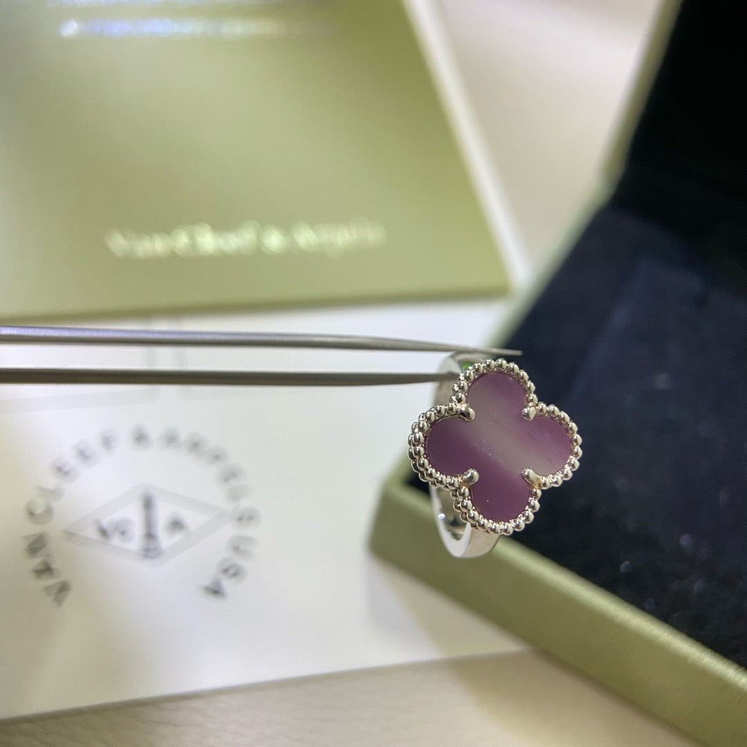 [Rose Tomorrow]CLOVER  PURPLE VIOLET RING