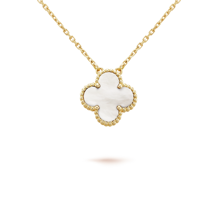 [💎ROSE💎]CLOVER  15MM WHITE MOTHER-OF-PEARL NECKLACE
