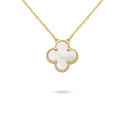 [💎ROSE💎]CLOVER  15MM WHITE MOTHER-OF-PEARL NECKLACE