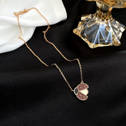 [💎ROSE💎]LUCKY  CARNELIANS LADYBUG NECKLACE