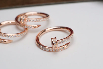 [Rose Jewelry]JUSTE RING 1.8MM PINK GOLD DIAMONDS