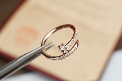 [Rose Jewelry]JUSTE RING 1.8MM PINK GOLD DIAMONDS