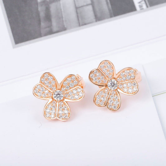 [Rose Tomorrow]CLOVER COMOS DIAMOND EARRINGS PINK GOLD
