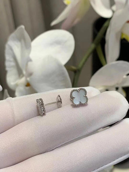 [Rose Tomorrow]CLOVER MINI 9.5MM SILVER EARRINGS