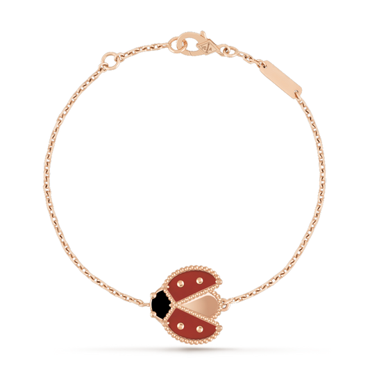 [💎ROSE💎]LUCKY SPRING 1 MOTIF PINK GOLD BRACELET