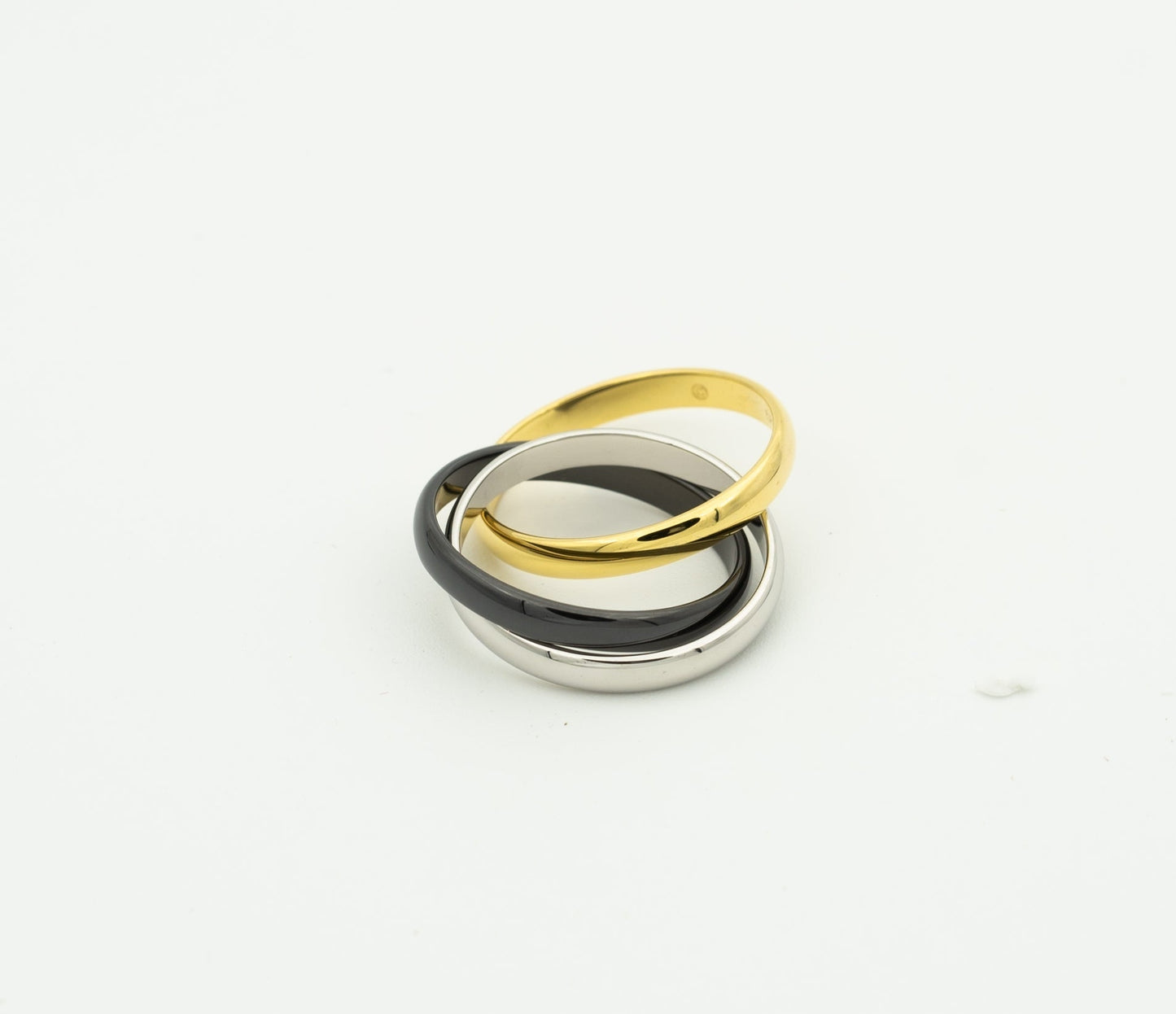 [Rose Tomorrow]TRINITY RING BLACK GOLD SILVER