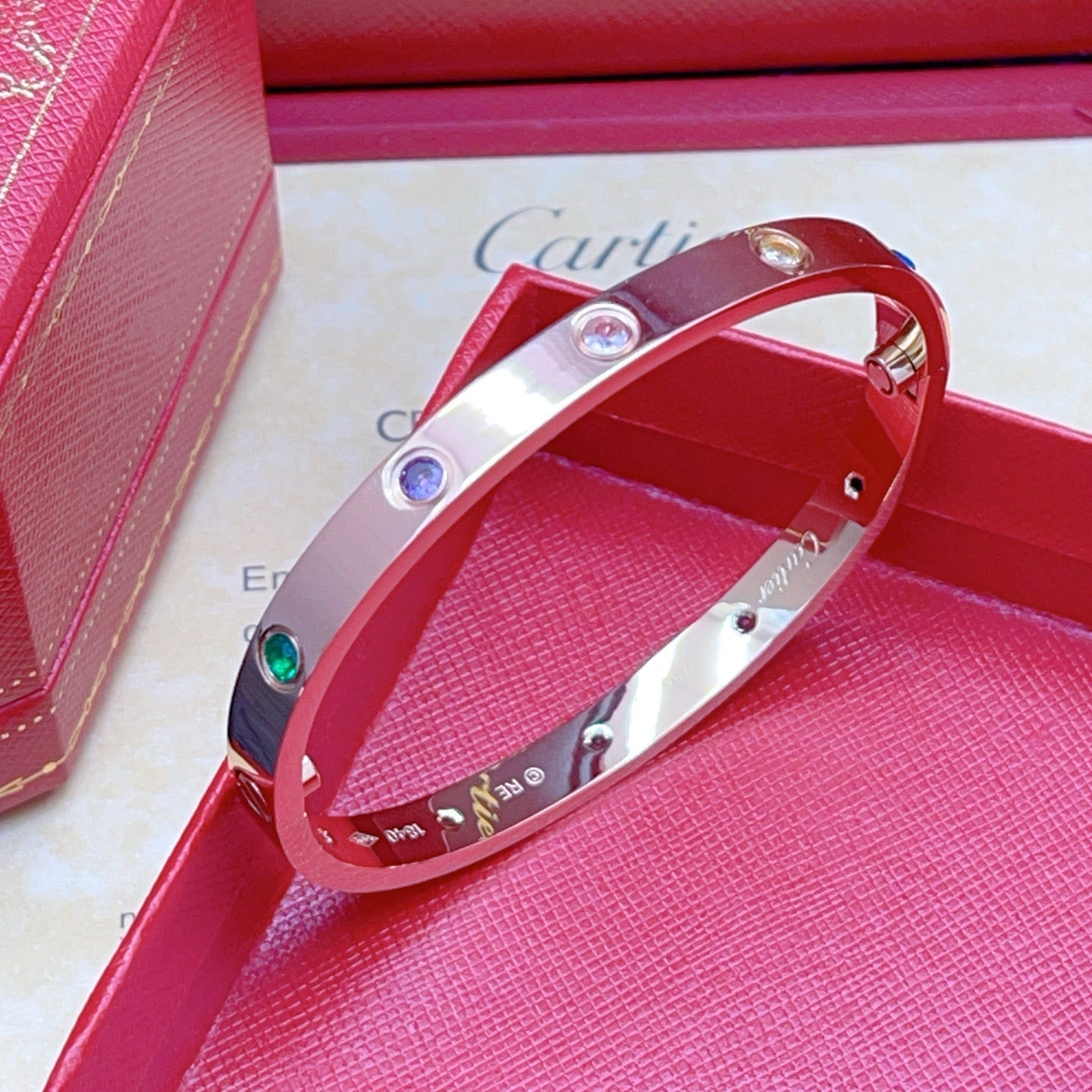 [✨Rose💎]2026 RAINBOW LOVE BRACELET 6.1MM  10 DIAMONDS