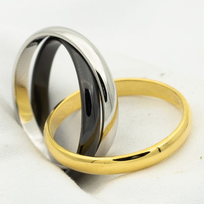 [Rose Tomorrow]TRINITY RING BLACK GOLD SILVER