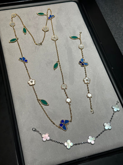 [Rose Tomorrow】26 NEW CLOVER 15 MOTIFS LUCKY NECKLACE