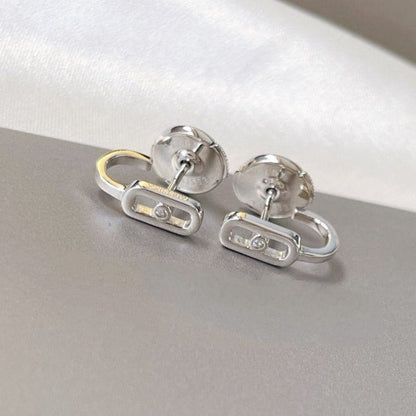 [✨Rose💎]CREOLES MOVE UNO MINI 1 DIAMOND EARRINGS