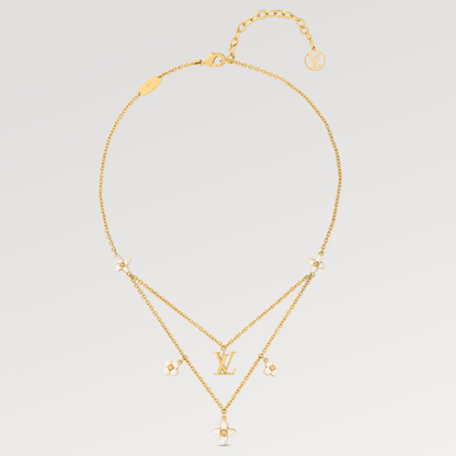 [Rose Tomorrow]FLOWERGRAM GOLD MOP DOUBLE ROW NECKLACE